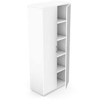 Tall Cupboard with Lockable Doors Adjustable Shelves and Floor-leveller Feet W800xD420xH1850mm 18mm Panel White - Universal Storage Can Be Used Alone Or Accompany The Switch Komo or Ashford Ranges