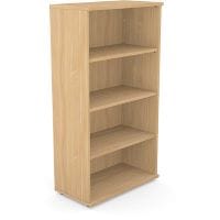 Medium Tall Bookcase with Adjustable Shelves and Floor-leveller Feet W800xD420xH1490mm 18mm Panel Beech - Universal Storage Can Be Used Alone Or Accompany The Switch Komo or Ashford Ranges