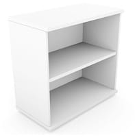 Low Bookcase With Adjustable Shelves & Floor-leveller Feet W800xD420xH770mm 18mm Panel White - Universal Storage Can Be Used Alone Or Accompany The Switch Komo or Ashford Ranges