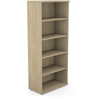 Tall Bookcase With Adjustable Shelves and Floor-leveller Feet W800xD420xH1850mm 18mm Panel Urban Oak - Universal Storage Can Be Used Alone Or Accompany The Switch Komo or Ashford Ranges