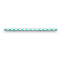 5mm Bio Paper Straight Straw,Green Striped(12x500)(Pack of 6000)