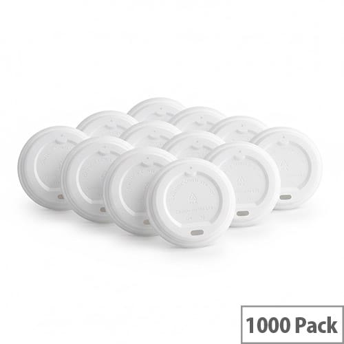 73mm PLA D2E HotCup Lid - Fits 6oz cup (Pack of 1000)