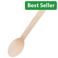 Fiesta Compostable Wooden Dessert Spoons (Pack of 100)
