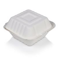 Fiesta Compostable Bagasse Burger Boxes with Side Ridges 152mm (Pack of 500)