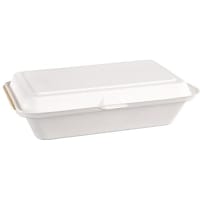 Fiesta Compostable Bagasse Hinged Food Containers 248mm
