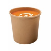 Colpac Recyclable Kraft Microwavable Soup Cups 350ml / 12oz (Pack of 500)