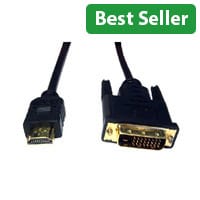 Cables Direct 1m HDMI to DVI-D Cable - 1080p / 1920×1200 Support, Black PVC Jacket