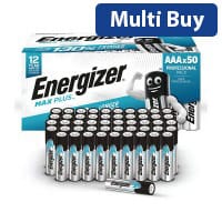 Energizer Max Plus AAA Alkaline Batteries (Pack of 50) E303865600