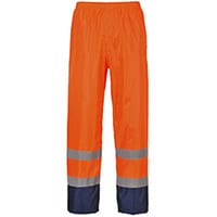 Portwest H444 Hi-Vis Classic Contrast Trousers Orange & Navy XL