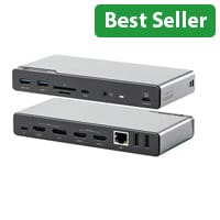 Alogic DV4 Universal Quad‑Display Docking Station - 4‑Monitor USB‑C/USB‑A Hub 100W