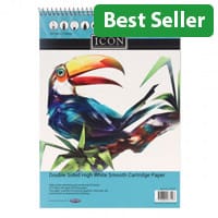 Icon A4 Spiral Sketch Pad 110gsm - 30 Sheets - Professional Artist Paper