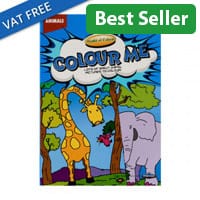 World Of Colour A4 Perforated Colouring Book 48 Pages Animals - Fun Animal-Themed Art