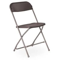Flat Back Folding Chair in Charcoal