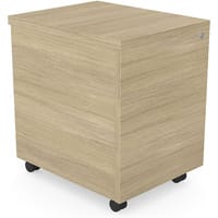 Surface Wooden Mobile Pedestal with 3 Drawer - H546xW402xD500 - Urban Oak
