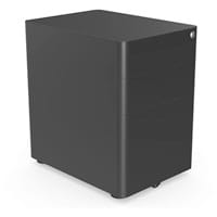 Moda L Metal Pedestal with 2 Stationary and 1 Filling Drawer - D535xH580xW390mm - Black