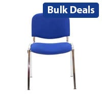 Multi Purpose Stacking Chair Royal Blue Fabric & Chrome Frame