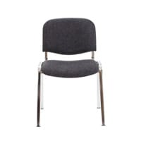 Multi Purpose Stacking Chair Charcoal Fabric & Chrome Frame