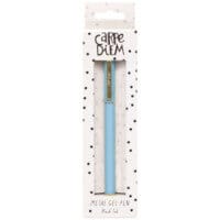Pukka Pad Carpe Diem Gel Pen - Sky Blue Metal, Black Ink