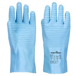 Portwest AP75 FD Chemical B Latex Gauntlet Blue Size L