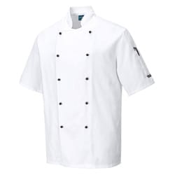 Portwest C734 Kent Chefs Jacket S/S White Size XXS