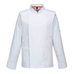 Portwest C838 Mesh Air Pro Chef Jacket L/S White Size XXS