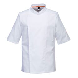 Portwest C738 Mesh Air Pro Chef Jacket S/S White Size XXS