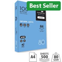 Paperline EyeCare A4 80gsm 100% Recycled White Paper Ream 500 Sheets