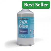 Classmaster White Washable Blue Label PVA Glue 1L Bottle with Screw Cap PVA1000BU