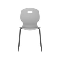 Arc Canteen 4 Leg Chair With Brace Grey