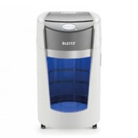 Leitz IQ OptiMax Office Micro Cut Paper Shredder Security P5 35L - White