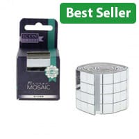 Icon Craft Mirror Mosaic Self Adhesive Roll - Silver 10mm - Sparkling Silver Mirror Mosaic Roll for Crafting