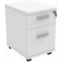 Core 2 Drawer Under Desk Mobile Pedestal Arctic White