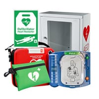 BUNDLE DEAL | Philips HeartStart HS1 AED & Indoor Cabinet