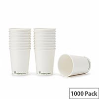 Go-Pak Single Wall Coffee Cup 8oz PLA Lined 20x50 Cups White (Pack of 1000) B01022EU