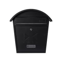 Burg Wachter Classic MB06 Matt Black Galvanized Steel Post Box H380 xW364xD134mm