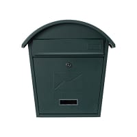 Burg Wachter Classic MB06 Matt Green Galvanized Steel Post Box H380 xW364xD134mm