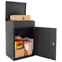 Burg Wachter PB03 Black Galvanised Steel Parcel Box 375 x 245 x 120mm