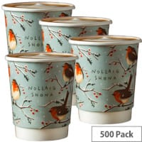8oz Compostable Festive Christmas Cup Double Wall Pack of 500