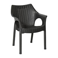 Bolero Elements Polypropylene Armchairs Black (4 Pack)