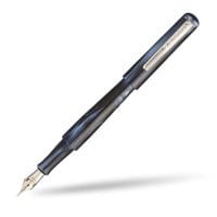Tom Hessin Charles Collection Signature Blue Fountain Pen Chrome Finish - Iridium Nib Medium