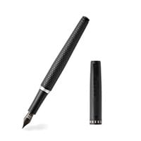 Tom Hessin Magnetic Series Carbon Fountain Pen with Matt Black Trim and PVD Black Medium Nib