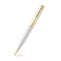 Tom Hessin Magnetic Series Ritz Ballpoint Pen Chrome with Gold Plated Trims