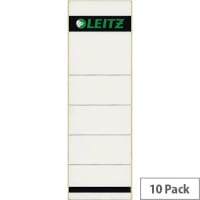 Leitz Pack of 10 Self Adhesive Spine Labels for Standard Board Lever Arch File - 16420085