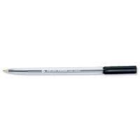 Ballpoint Pen Black Medium Clear Barrel Pack 50 5 Star
