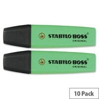 Stabilo Boss Highlighters - Green, Pack of 10
