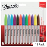 Sharpie Permanent Marker Fine Tip Assorted Wallet 12