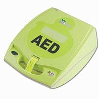 Zoll AED Plus CPR Feedback Semi-Automatic Defibrillator - Clear Verbal Instructions - Real CPR Help technology - Rugged design, Portable and Lightweight - Automatic self-testing - uses Duracell 123a batteries - 5002002