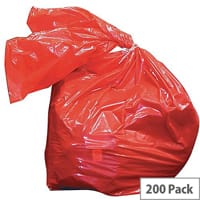 RSB/3 Pack of 200 Medium Duty Laundry Soluble Strip Bags Red 50L