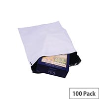 Strong Polythene Mailing Bag 400x430mm White Protective Envelopes Pack of 100