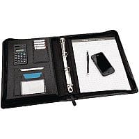 Monolith Meeting Folder Zipped Black 2827